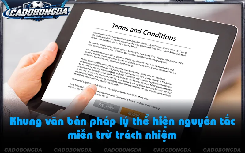 Tuyên bố miễn trừ trách nhiệm căn cứ theo điều khoản điều kiện công bố